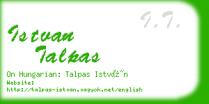 istvan talpas business card